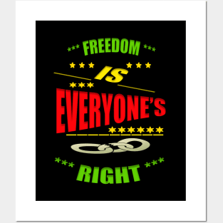 Freedom,human right Posters and Art